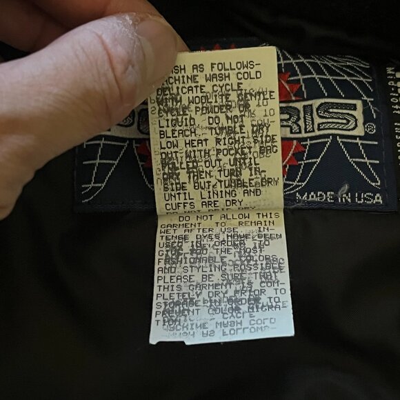 Vintage Polaris Snowmobile Indy Racing Thermoloft Jacket Adult Large Black USA - Picture 10 of 15